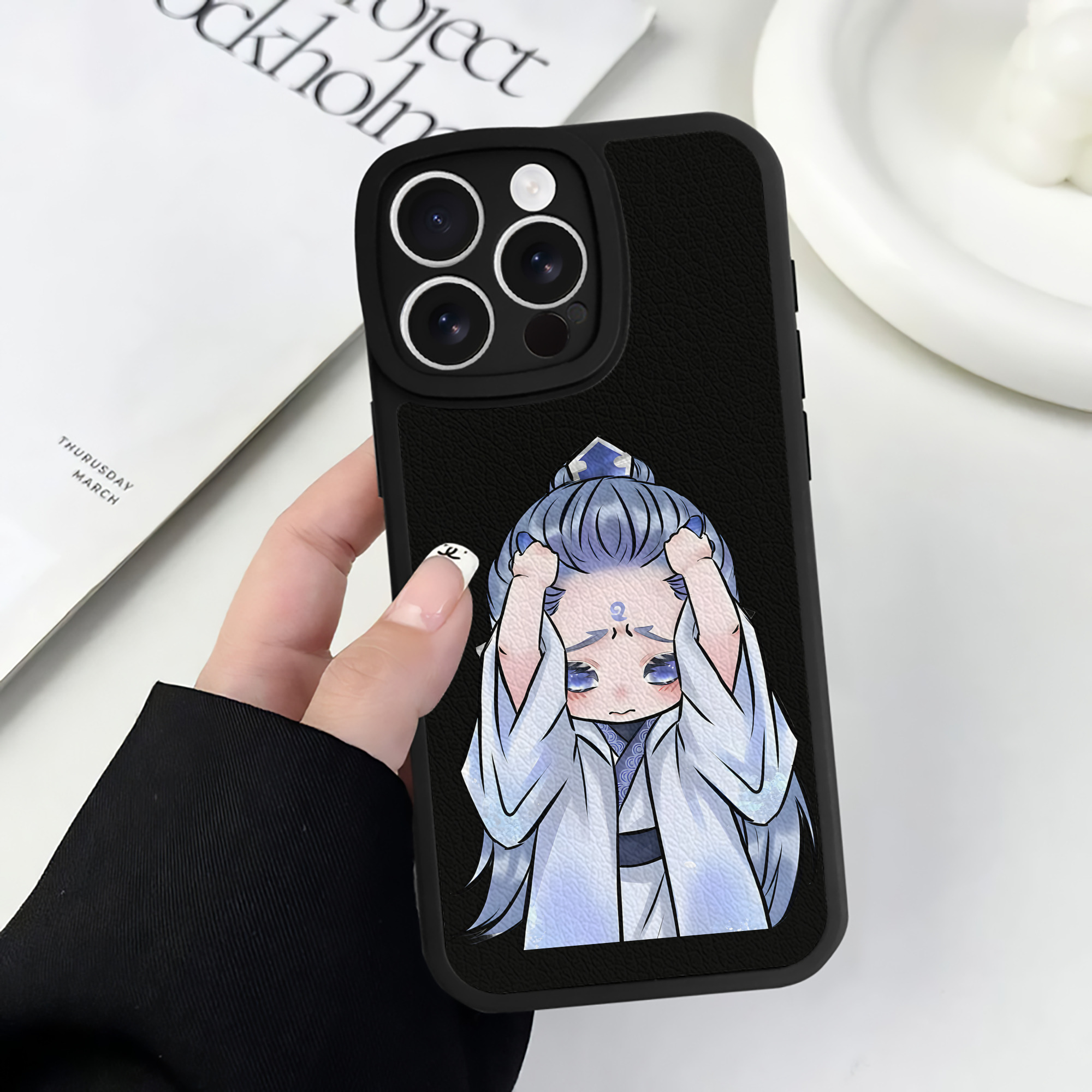 （画像用） Ne Zha 2 ナタ 魔童の大暴れ 【iPhone 16シリーズ対応】シリコンスマホケース（レザー調） 材質：シリコン